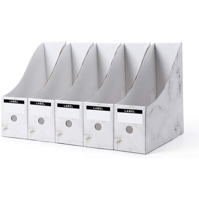 Dunwell White Cardboard Magazine Holders With Labels Dunwell White ...