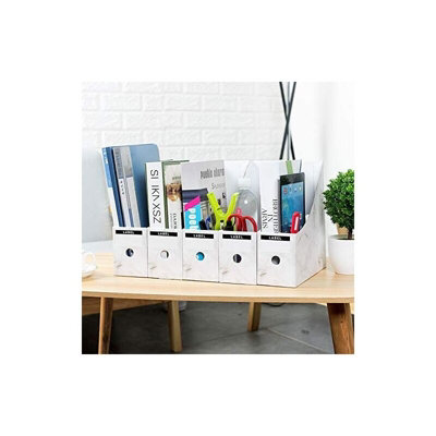 Magazine Storage Boxes Dunwell White Magazine Box 2-Pack - Sturdy ...
