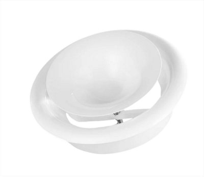 White ABS Extract Ceiling Valve 125mm Air Ventilation Diffuser
