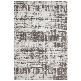 White Abstract Modern Easy to clean Rug for Bedroom & Living Room-120cm X 170cm