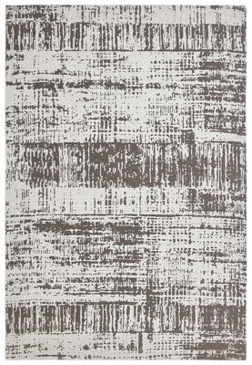 White Abstract Modern Easy to clean Rug for Bedroom & Living Room-160cm ...