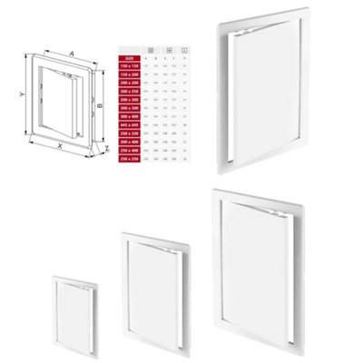 150mm X 150mm Plastic Access Panel - White Inspection Hatch For Walls & Ceilings