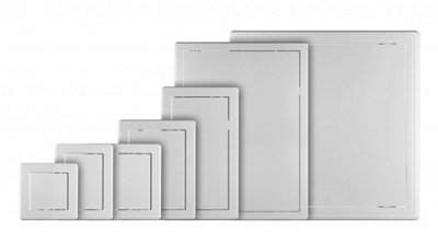 White Plastic Access Panel 200x200mm – Wall Inspection Hatch Revision Door Flap