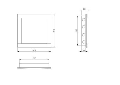 White Access Panel 300mm x 300mm ABS Plastic Door
