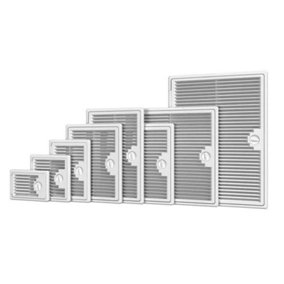 White Access Panels with Air Vent Grille Duct Ventilation Door150mm x 100mm