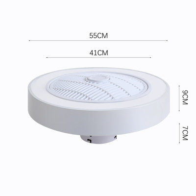 Toyvian Ultra-Thin Acrylic Ceiling Fan Light Shade Cover – 18cm Diameter, 2cm Height, White Plastic