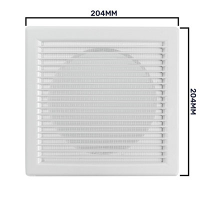 White Air Vent Grille/duct covers with Fly Screen / Anti-Insect Mesh,no ...