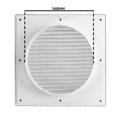 White Air Vent Grille/duct covers with Fly Screen / Anti-Insect Mesh,no ...
