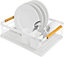 White Anti Rust Dish Drainer With Drip Tray, Cutlery Holder & Handles.