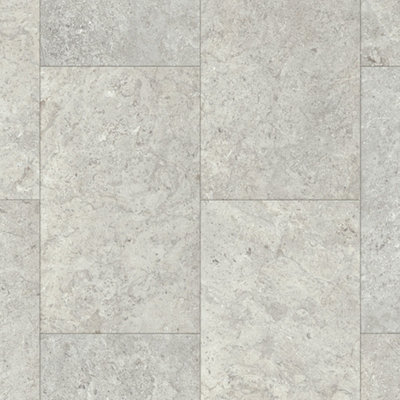 White Anti-Slip  Stone Effect Vinyl Sheet For DiningRoom LivingRoom Hallways And Kitchen Use-1m X 2m (2m²)