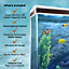 White Aquarium Fish Tank & Cabinet with Complete Starter Kit - Natural Gravel