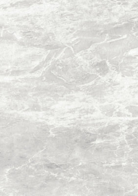White Bardiglio  Laminate Kitchen Upstand  4.1m x 100mm x 20mm  -  FP9306