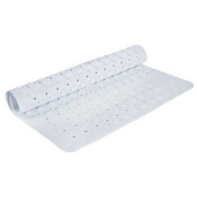 White Bath Mat Anti Slip 53cm x 53cm DIY at B&Q