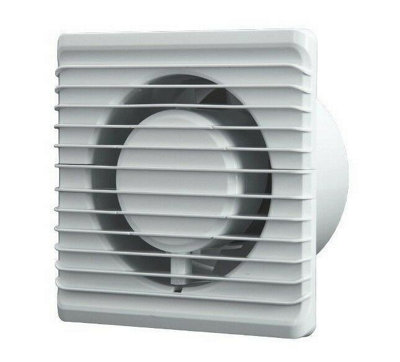 White Bathroom Kitchen Extractor Fan 100mm / 4" Timer Sensor - 6