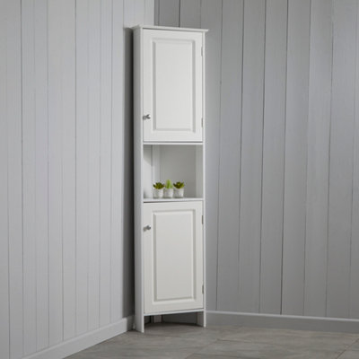 Corner storage deals shelf with doors