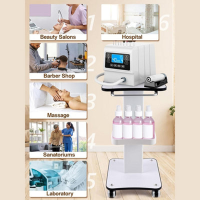 Kosmetikwagen Beauty Salon Trolley – Mit Aufbewahrungskorb & Bremsrädern, Tragbar, Weiß