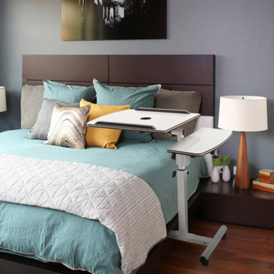 White Bedroom Bed Height Adjustable Laptop Table