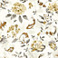 White Beige Floral Wallpaper Koi Carp Fish Water Lilies Metallic Paste The Wall