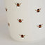 WHITE, BLACK AND YELLOW BEE TABLE LAMP