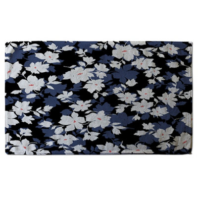 White, Black & Purple Flowers (Bath Towel) / Default Title Price Comparisons | Compare The Build