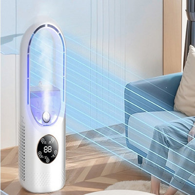 White  Bladeless Air Cooler with Digital Display