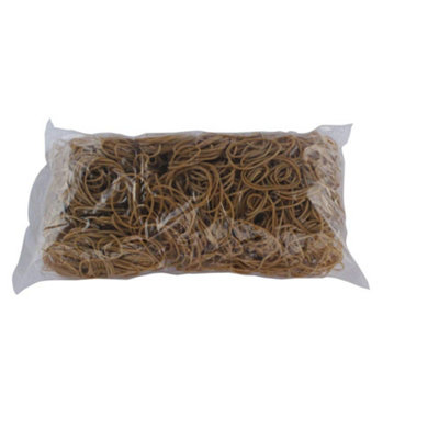 White Box 454G Size 16 Rubber Bands, brownbeigegrey
