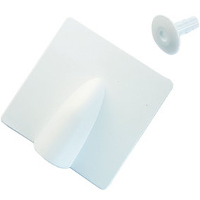 White Brick Buster & Bush Tidy Cap Kit Indoor & Outdoor Single Cable Hole Cover