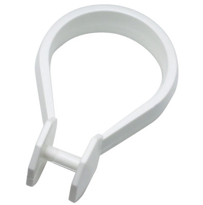 White Button Shower Curtain Rings - 12 pack