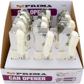 White Can Tin Bottle Opener Cutter Kitchen Tool Comfortable Handles Heavy Duty