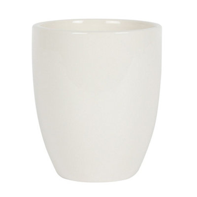 White Ceramic Indoor Plant Pot "You Are the Bees-Knees" text. Gift Idea. (Dia) 11.5 cm