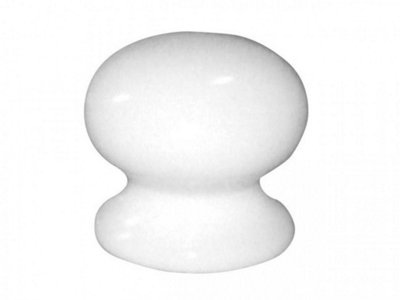 White Ceramic Knobs (2) - 35mm - Securit