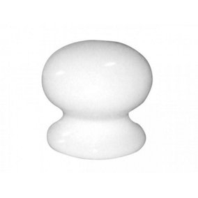 White Ceramic Knobs (2) - 35mm - Securit