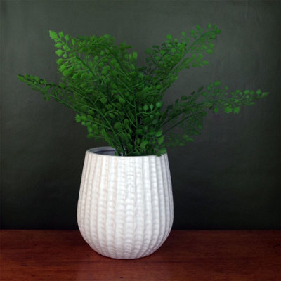 White Ceramic Planter Plant Pot