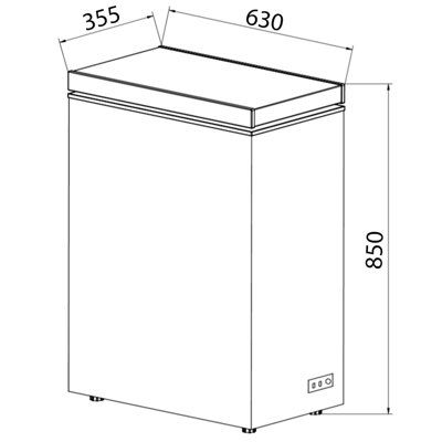 White Chest Freezer, 66L Capacity - SIA CHF6OW