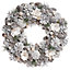 White Christmas Frosted Wreath Decoration 33cm