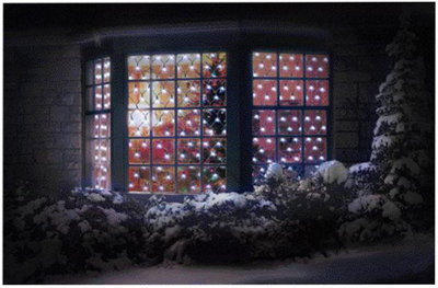 White Christmas Window Net Lights 360 LED 3.5M x 1.2M Multi Action LEDs