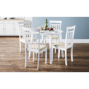 White Coast Dining Set with 6 Chairs