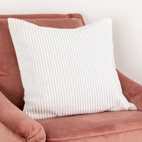White Corduroy Cushion Cover - Cover Only