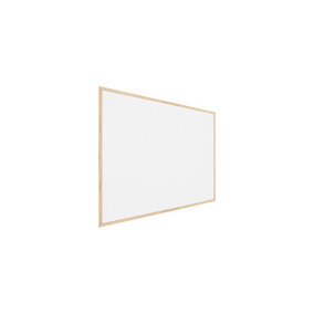 White cork notice board wooden natural frame 100x80 cm
