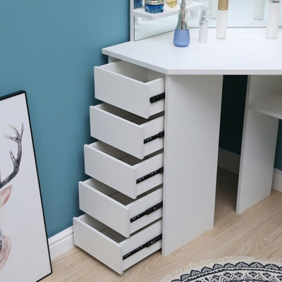 Corner wall deals dressing table