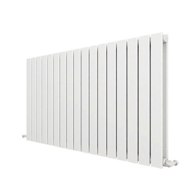 White Designer Radiator Horizontal Flat Panel Double Panel Rad