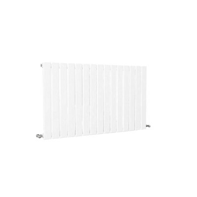 White Designer Radiator Horizontal Flat Panel Single Panel Rad 600x1020mm