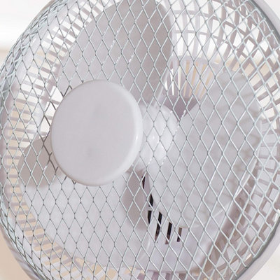 White Desk Fan Small 6 Inch Portable Caravan Home Fan 3 Blade 2 Speed Mini Fan - 3