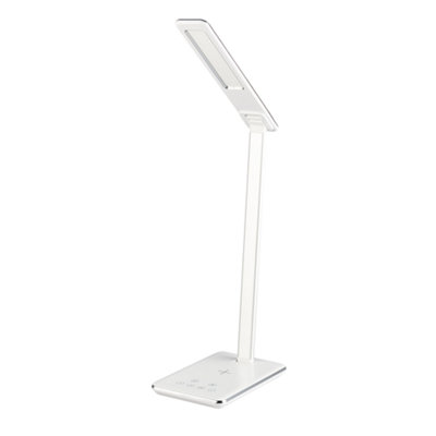 White Desk Lamp with Wireless USB Phone Charger DIY at B Q