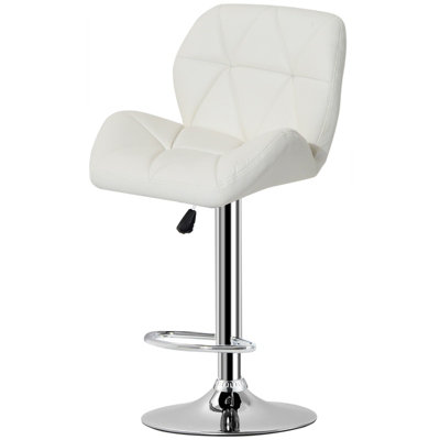 White Diamond Design Swivel Kitchen Bar Stool DIY at B&Q