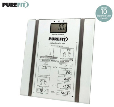 White Digital Body Fat Analyser Scale