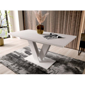 White Dining Table Elegant Kitchen Table Small Extending 6 8 Seater Modern Masy