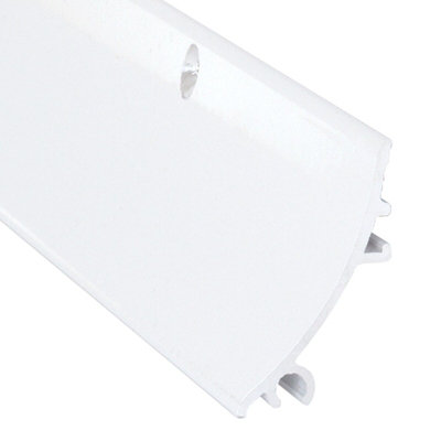 White Door Rain Deflector 32mm Face Fixed Bottom Door Strip Stormguard