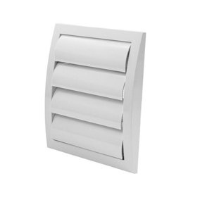 White Duct Gravity Flaps 190mm x 190mm Ventilation Cover