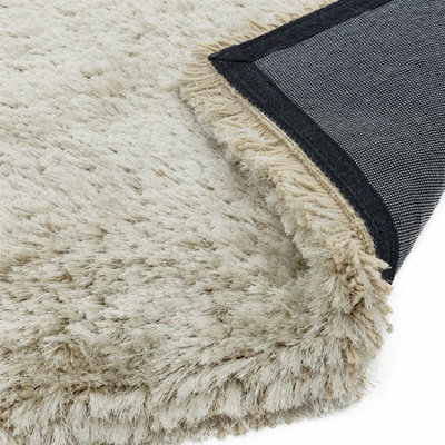 White Easy to clean Plain Handmade , Luxurious , Modern , Plain , Shaggy , Sparkle Rug for Living Room, Bedroom - 70cm X 140cm